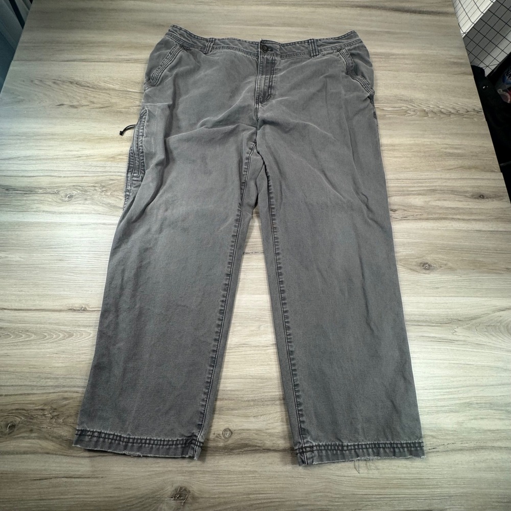 G H Bass Co Mens Cargo Pants Gray Size 40x30 Utility Pocket‎ Gorpcore Workwear